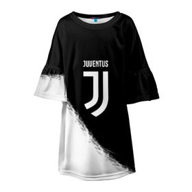 Детское платье 3D с принтом JUVENTUS в Новосибирске, 100% полиэстер | прямой силуэт, чуть расширенный к низу. Круглая горловина, на рукавах — воланы | italia | juve | juventus | sport | италия | спорт | спортивная форма | футбол | футбольный | чемпионат | ювентус