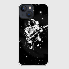 Чехол для iPhone 13 mini с принтом Cosmorock в Новосибирске,  |  | cosmonaut | cosmos | guitar | music | rock | space | spacesuit | star | гитара | звезда | космонавт | космос | музыка | скафандр