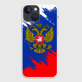 Чехол для iPhone 13 mini с принтом RUSSIA SPORT в Новосибирске,  |  | fc | football | football club | patriot | russia | sport | патриотизм | россия | спорт | спортивные | униформа | фирменные цвета | фк | футбол | футбольный клуб | я русский