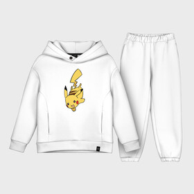 Детский костюм хлопок Oversize с принтом Радостный Пикачуха в Новосибирске,  |  | detective pikachu | pikachu | pokeball | pokemon | детектив пикачу | пикачу | покебол | покемон