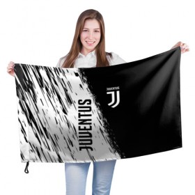 Флаг 3D с принтом JUVENTUS SPORT в Новосибирске, 100% полиэстер | плотность ткани — 95 г/м2, размер — 67 х 109 см. Принт наносится с одной стороны | cr7 | fc | football | football club | juve | juventus | ronaldo | sport | роналдо | спорт | спортивные | униформа | фирменные цвета | фк | футбол | футбольный клуб | ювентус