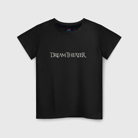 Детская футболка хлопок с принтом Dream Theater logo в Новосибирске, 100% хлопок | круглый вырез горловины, полуприлегающий силуэт, длина до линии бедер | Тематика изображения на принте: dream theater | dt | goth | gothic | metal | music | rock | готика | метал | рок | симфони метал
