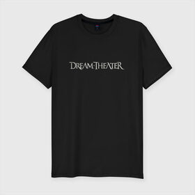 Мужская футболка премиум с принтом Dream Theater logo в Новосибирске, 92% хлопок, 8% лайкра | приталенный силуэт, круглый вырез ворота, длина до линии бедра, короткий рукав | Тематика изображения на принте: dream theater | dt | goth | gothic | metal | music | rock | готика | метал | рок | симфони метал