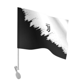 Флаг для автомобиля с принтом JUVENTUS SPORT в Новосибирске, 100% полиэстер | Размер: 30*21 см | black and white | cr7 | fc | football | football club | juve | juventus | ronaldo | sport | роналдо | спорт | спортивные | униформа | фирменные цвета | фк | футбол | футбольный клуб | черно белый | ювентус