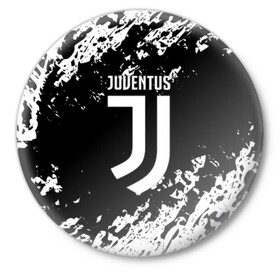 Значок с принтом JUVENTUS в Новосибирске,  металл | круглая форма, металлическая застежка в виде булавки | cr7 | fc | football | football club | juve | juventus | ronaldo | sport | роналдо | спорт | спортивные | униформа | фирменные цвета | фк | футбол | футбольный клуб | ювентус