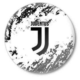 Значок с принтом JUVENTUS в Новосибирске,  металл | круглая форма, металлическая застежка в виде булавки | cr7 | fc | football | football club | juve | juventus | ronaldo | sport | роналдо | спорт | спортивные | униформа | фирменные цвета | фк | футбол | футбольный клуб | ювентус