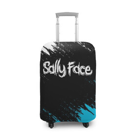 Чехол для чемодана 3D с принтом SALLY FACE в Новосибирске, 86% полиэфир, 14% спандекс | двустороннее нанесение принта, прорези для ручек и колес | face | game | horror | larry | sally | sally face | sanity s fall | брызги | игра | краски | ларри | мальчик с протезом | салли | салли фейс | ужасы