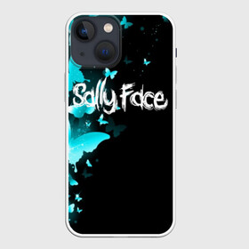 Чехол для iPhone 13 mini с принтом SALLY FACE в Новосибирске,  |  | face | game | horror | larry | sally | sally face | sanity s fall | бабочки | игра | ларри | мальчик с протезом | салли | салли фейс | ужасы