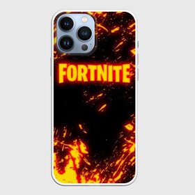 Чехол для iPhone 13 Pro Max с принтом FORTNITE FIRE STORM в Новосибирске,  |  | Тематика изображения на принте: 2019 | armor | armour | cybersport | esport | fire | flame | fortnite | game | llama | logo | броня | игра | киберспорт | лама | огонь | фиолетовый | фирменные цвета | фортнайт