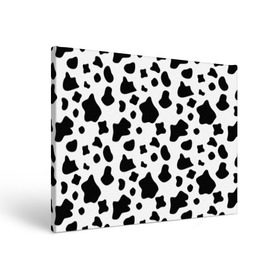 Холст прямоугольный с принтом Корова в Новосибирске, 100% ПВХ |  | animal | black white | cow | pattern | животное | кавай | корова | паттерн | пятна | черно белое