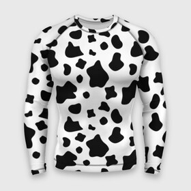 Мужской рашгард 3D с принтом Корова в Новосибирске,  |  | animal | black white | cow | pattern | животное | кавай | корова | паттерн | пятна | черно белое