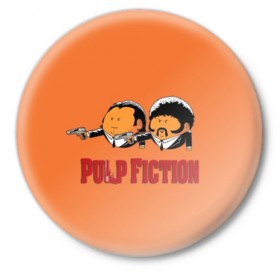 Значок с принтом Pulp Fiction - Art 2 в Новосибирске,  металл | круглая форма, металлическая застежка в виде булавки | art | film | movie | pulp fiction | tarantino | кино | криминальное чтиво | приколы | тарантино | фильмы