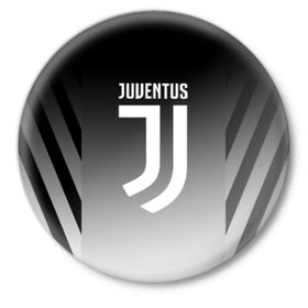 Значок с принтом JUVENTUS в Новосибирске,  металл | круглая форма, металлическая застежка в виде булавки | 