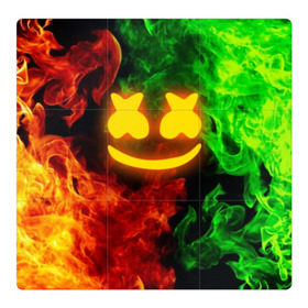 Магнитный плакат 3Х3 с принтом MARSHMELLO TOXIC в Новосибирске, Полимерный материал с магнитным слоем | 9 деталей размером 9*9 см | dj | fire | flame | marshmello | toxic flame | usa | америка | клубная музыка | маршмелло | музыка | музыкант | огонь
