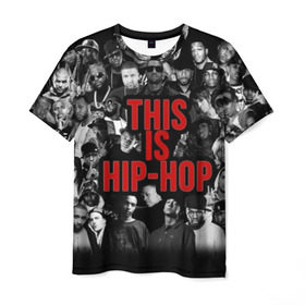 Мужская футболка 3D с принтом This is Hip-Hop в Новосибирске, 100% полиэфир | прямой крой, круглый вырез горловины, длина до линии бедер | 50 cent | dr dre | eminem | hip hop | music | snoop dog | исполнители | музыка | музыканты | хип хоп