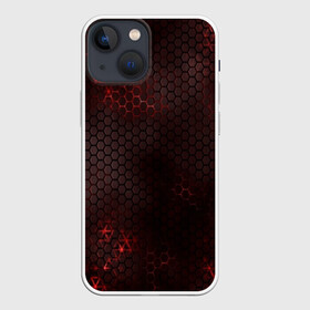 Чехол для iPhone 13 mini с принтом СТАЛЬНАЯ БРОНЯ в Новосибирске,  |  | abstraction | cyber | cyberpunk | future | geometry | hexagon | neon | techno | texture | абстракция | броня | геометрия | кибер | краски | неон | неоновый | сетка | соты | стальная броня | текстура | шестигранники