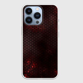 Чехол для iPhone 13 Pro с принтом СТАЛЬНАЯ БРОНЯ в Новосибирске,  |  | abstraction | cyber | cyberpunk | future | geometry | hexagon | neon | techno | texture | абстракция | броня | геометрия | кибер | краски | неон | неоновый | сетка | соты | стальная броня | текстура | шестигранники