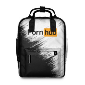 Женский рюкзак 3D с принтом Pornhub в Новосибирске, 100% полиэстер | лямки с регулируемой длиной, сверху ручки, чтобы рюкзак нести как сумку. Основное отделение закрывается на молнию, как и внешний карман. Внутри два дополнительных кармана, один из которых закрывается на молнию. По бокам два дополнительных кармашка, куда поместится маленькая бутылочка
 | Тематика изображения на принте: brazzers | браззерс