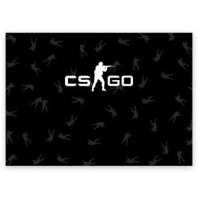 Поздравительная открытка с принтом CS GO (1) в Новосибирске, 100% бумага | плотность бумаги 280 г/м2, матовая, на обратной стороне линовка и место для марки
 | Тематика изображения на принте: counter strike | cs | cs go | go | half life | valve | контер страйк | кс | кс го