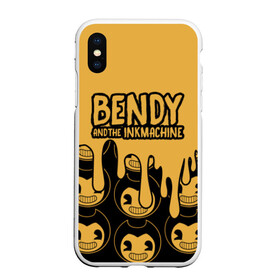 Чехол для iPhone XS Max матовый с принтом Bendy And The Ink Machine (36) в Новосибирске, Силикон | Область печати: задняя сторона чехла, без боковых панелей | Тематика изображения на принте: bendy | bendy and the ink machine | devil | game | horror | ink | mask | бенди | бенди и чернильная машина | краска | чернила