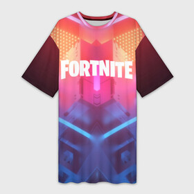 Платье-футболка 3D с принтом FORTNITE SEASON 9 в Новосибирске,  |  | 2019 | armor | armour | cybersport | esport | fortnite | game | logo | season 9 | броня | игра | киберспорт | сезон 9 | фиолетовый | фортнайт