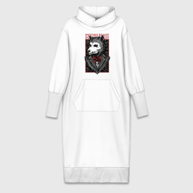 Платье удлиненное хлопок с принтом Волк в Новосибирске,  |  | mafia | wolf | бандит | волк | волки | гангстер | зверь | мафиози | мафия