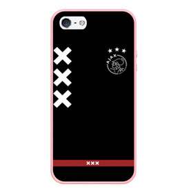 Чехол для iPhone 5/5S матовый с принтом Ajax Amsterdam в Новосибирске, Силикон | Область печати: задняя сторона чехла, без боковых панелей | ajax | амстердам | аякс | футбол