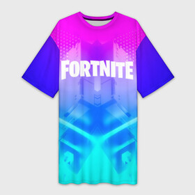 Платье-футболка 3D с принтом FORTNITE в Новосибирске,  |  | 2019 | armor | armour | cybersport | esport | fortnite | game | logo | season 9 | броня | игра | киберспорт | сезон 9 | фиолетовый | фортнайт