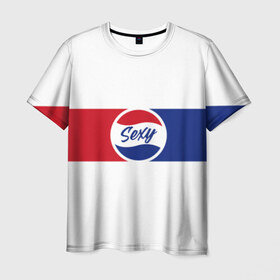 Мужская футболка 3D с принтом Sexy в Новосибирске, 100% полиэфир | прямой крой, круглый вырез горловины, длина до линии бедер | Тематика изображения на принте: cola | pepsi | кола | пепси