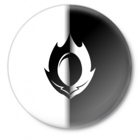 Значок с принтом Code Geass ( Black-White). в Новосибирске,  металл | круглая форма, металлическая застежка в виде булавки | аниме | знак гиаса | код гиас | силуэт | эмблема
