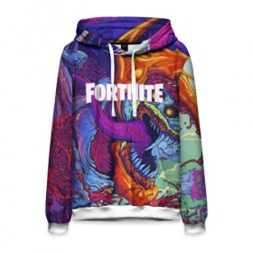 Мужская толстовка 3D с принтом FORTNITE HYPERBEAST в Новосибирске, 100% полиэстер | двухслойный капюшон со шнурком для регулировки, мягкие манжеты на рукавах и по низу толстовки, спереди карман-кенгуру с мягким внутренним слоем. | 2019 | armor | armour | cybersport | esport | fortnite | game | hyperbeast | logo | monster | season 9 | skin | броня | игра | киберспорт | сезон 9 | фиолетовый | фортнайт