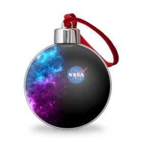 Ёлочный шар с принтом NASA (SPACE) 4.2 в Новосибирске, Пластик | Диаметр: 77 мм | Тематика изображения на принте: nasa | paint | space | звезды | космос | краска | наса | черная дыра