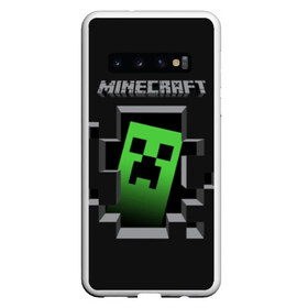 Чехол для Samsung Galaxy S10 с принтом Minecraft в Новосибирске, Силикон | Область печати: задняя сторона чехла, без боковых панелей | funny | mine | minecraft | mods | noob | pro | skins | story | vs | zombie | инди | конструктор | майнкрафт | моды | нуб | скин | скрипер | шахта
