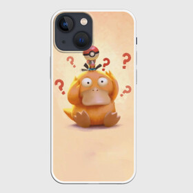 Чехол для iPhone 13 mini с принтом Псайдак в Новосибирске,  |  | Тематика изображения на принте: detective pikachu | pikachu | pokeball | pokemon | psyduck | детектив пикачу | пикачу | покебол | покемон | псайдак