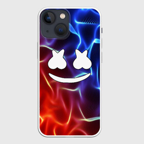 Чехол для iPhone 13 mini с принтом Marshmello Thunder в Новосибирске,  |  | christopher comstock | dj | marshmello | music | диджей | клубная музыка | клубняк | крис комсток | логотип | маршмеллоу | музыка