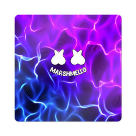 Магнит виниловый Квадрат с принтом Marshmello THUNDER в Новосибирске, полимерный материал с магнитным слоем | размер 9*9 см, закругленные углы | Тематика изображения на принте: christopher comstock | dj | marshmello | music | диджей | клубная музыка | клубняк | крис комсток | логотип | маршмеллоу | музыка