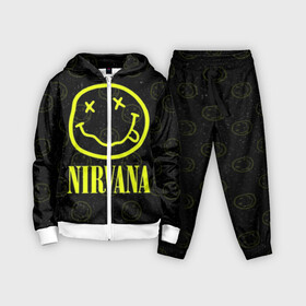 Детский костюм 3D с принтом Nirvana 1 в Новосибирске,  |  | cobain | kurt | kurt cobain | nirvana | rock | smile | гитара | кобейн | курт | курт кобейн | нирвана | рок