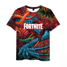 Мужская футболка 3D с принтом FORTNITE HYPERBEAST в Новосибирске, 100% полиэфир | прямой крой, круглый вырез горловины, длина до линии бедер | battle royale | fortnite | fortnite battle royale | futuresynth | game | outrun | retrowave | synth | synthwave | игры | ретровейв | синтвейв | фортнайт