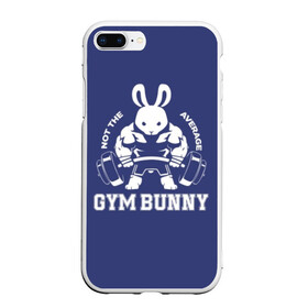 Чехол для iPhone 7Plus/8 Plus матовый с принтом GYM BUNNY в Новосибирске, Силикон | Область печати: задняя сторона чехла, без боковых панелей | bodybuilding | diet | exercise | fitness | gym | heath | motivation | muscle | phil | training | workout | бодибилдинг | мотивация | спорт | трансформация | фитнес | эстетичный