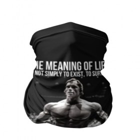 Бандана-труба 3D с принтом The Meaning Of Life в Новосибирске, 100% полиэстер, ткань с особыми свойствами — Activecool | плотность 150‒180 г/м2; хорошо тянется, но сохраняет форму | Тематика изображения на принте: bodybuilding | diet | exercise | fitness | gym | heath | motivation | muscle | phil | training | workout | бодибилдинг | мотивация | спорт | трансформация | фитнес | эстетичный