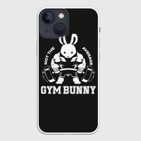 Чехол для iPhone 13 mini с принтом GYM BUNNY в Новосибирске,  |  | bodybuilding | diet | exercise | fitness | gym | heath | motivation | muscle | phil | training | workout | бодибилдинг | мотивация | спорт | трансформация | фитнес | эстетичный