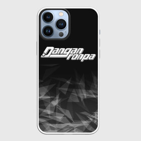 Чехол для iPhone 13 Pro Max с принтом DANGANRONPA дым в Новосибирске,  |  | anime | bear | black  white | danganronpa | danganronpa monokid | kurokuma | monokuma | monotaro | rabbit | school | shirokuma | textura | аниме | главарь | монокума | текстура | чёрно белый | школа