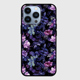 Чехол для iPhone 13 Pro с принтом Цветочный сад в Новосибирске,  |  | бутоны | вишня | зимняя вишня | красные ягоды | летняя | лето | листья | малина | мода | плоды | сочная | цветы | ягоды | яркая