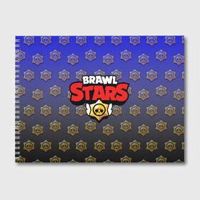 Альбом для рисования с принтом Brawl Stars в Новосибирске, 100% бумага
 | матовая бумага, плотность 200 мг. | Тематика изображения на принте: brawl | brawl st | brawl stars | colt | logo | map | mobo | pattern | poco | shelly | stars | бравл | игра | игры | карта | кольт | лого | мобильные игры | патерн | паттерн | поко | старс | шелли