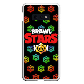 Чехол для Samsung S10E с принтом Brawl Stars в Новосибирске, Силикон | Область печати: задняя сторона чехла, без боковых панелей | brawl | brawl st | brawl stars | colt | logo | map | mobo | pattern | poco | shelly | stars | бравл | игра | игры | карта | кольт | лого | мобильные игры | патерн | паттерн | поко | старс | шелли