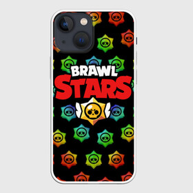 Чехол для iPhone 13 mini с принтом Brawl Stars в Новосибирске,  |  | brawl | brawl st | brawl stars | colt | logo | map | mobo | pattern | poco | shelly | stars | бравл | игра | игры | карта | кольт | лого | мобильные игры | патерн | паттерн | поко | старс | шелли
