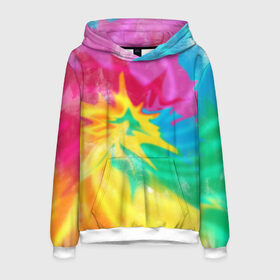 Мужская толстовка 3D с принтом Tie-Dye в Новосибирске, 100% полиэстер | двухслойный капюшон со шнурком для регулировки, мягкие манжеты на рукавах и по низу толстовки, спереди карман-кенгуру с мягким внутренним слоем. | tie dye | tie dye краски | tie dye купить | стиль tie dye | футболка tie dye