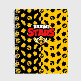 Тетрадь с принтом BRAWL STARS в Новосибирске, 100% бумага | 48 листов, плотность листов — 60 г/м2, плотность картонной обложки — 250 г/м2. Листы скреплены сбоку удобной пружинной спиралью. Уголки страниц и обложки скругленные. Цвет линий — светло-серый
 | android | brawl stars | games | mobile game | stars | игры | мобильные игры