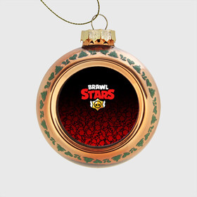 Стеклянный ёлочный шар с принтом BRAWL STARS в Новосибирске, Стекло | Диаметр: 80 мм | android | brawl stars | games | mobile game | stars | игры | мобильные игры