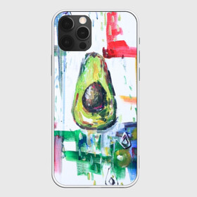 Чехол для iPhone 12 Pro с принтом Авокадо авангард в Новосибирске, силикон | область печати: задняя сторона чехла, без боковых панелей | Тематика изображения на принте: авокадо | веган | девушкам | здоровое питание | здоровье | люблю авокадо | овощи | пп | стильно | сыроед | фрукты